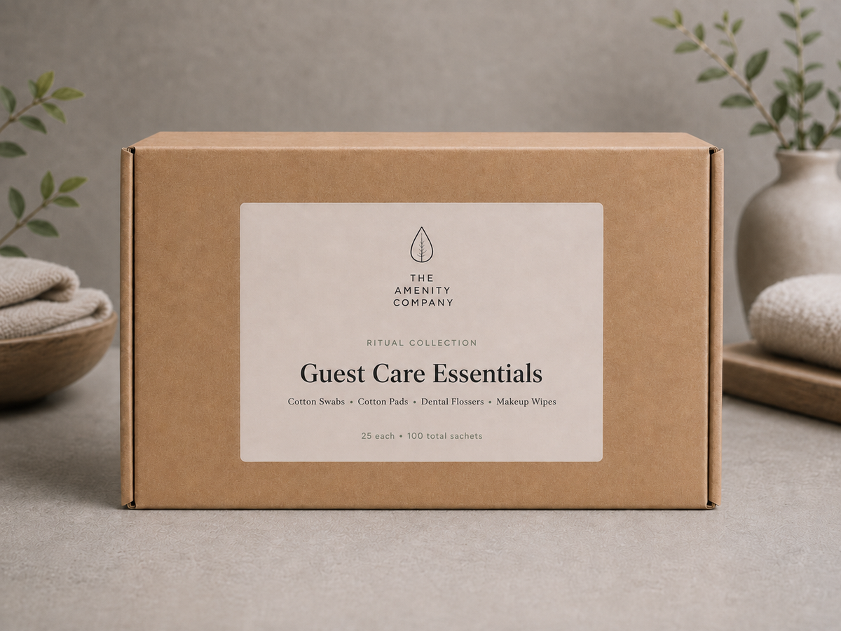 Guest essentials storage box, closed